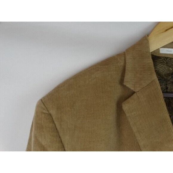 Chaps Men's Suit Jacket Blazer Size 48 Reg Brown Corduroy Sports Coat Jacket - Picture 3 of 12